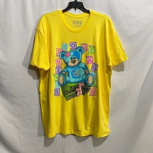 Men’s never broke again logo yellow T-shirt